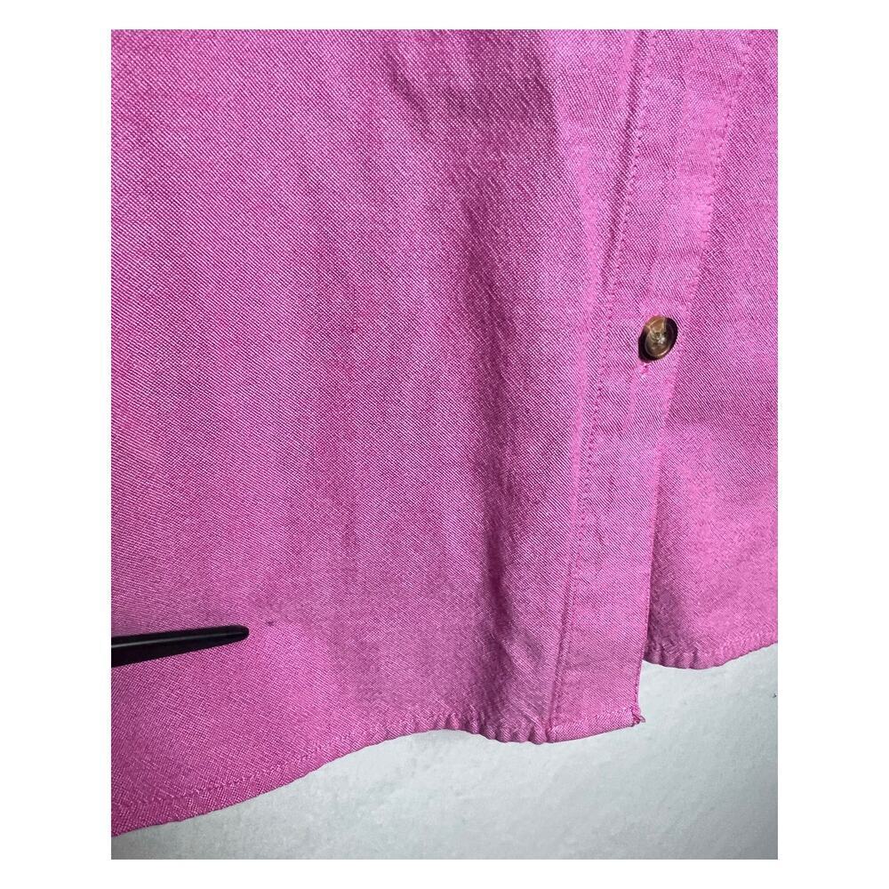 Blair Vintage Women's Top Cotton Long Sleeve Pink Button Up Shirt Size 3XL - Picture 3 of 10